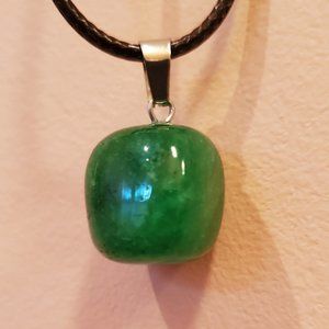 Green Aventurine Necklace, 18", tumbled stone